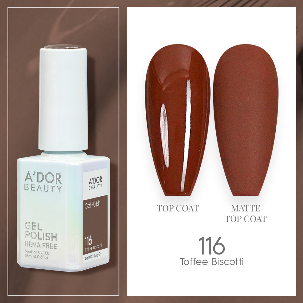 A'DOR HEMA-Free Gel Polish - 116 - Toffee Biscotti - 0.6 oz