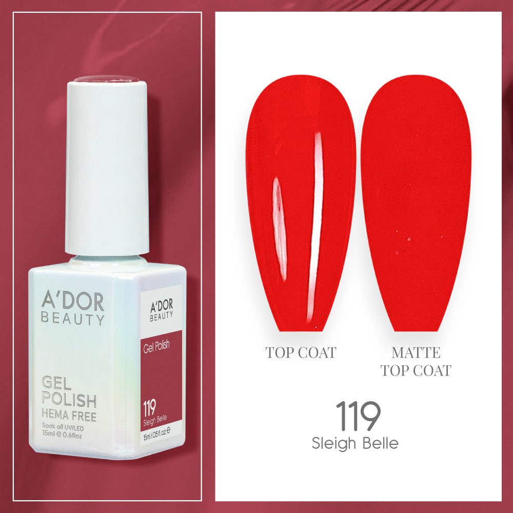 A'DOR HEMA-Free Gel Polish - 119 - Sleigh Belle - 0.6 oz