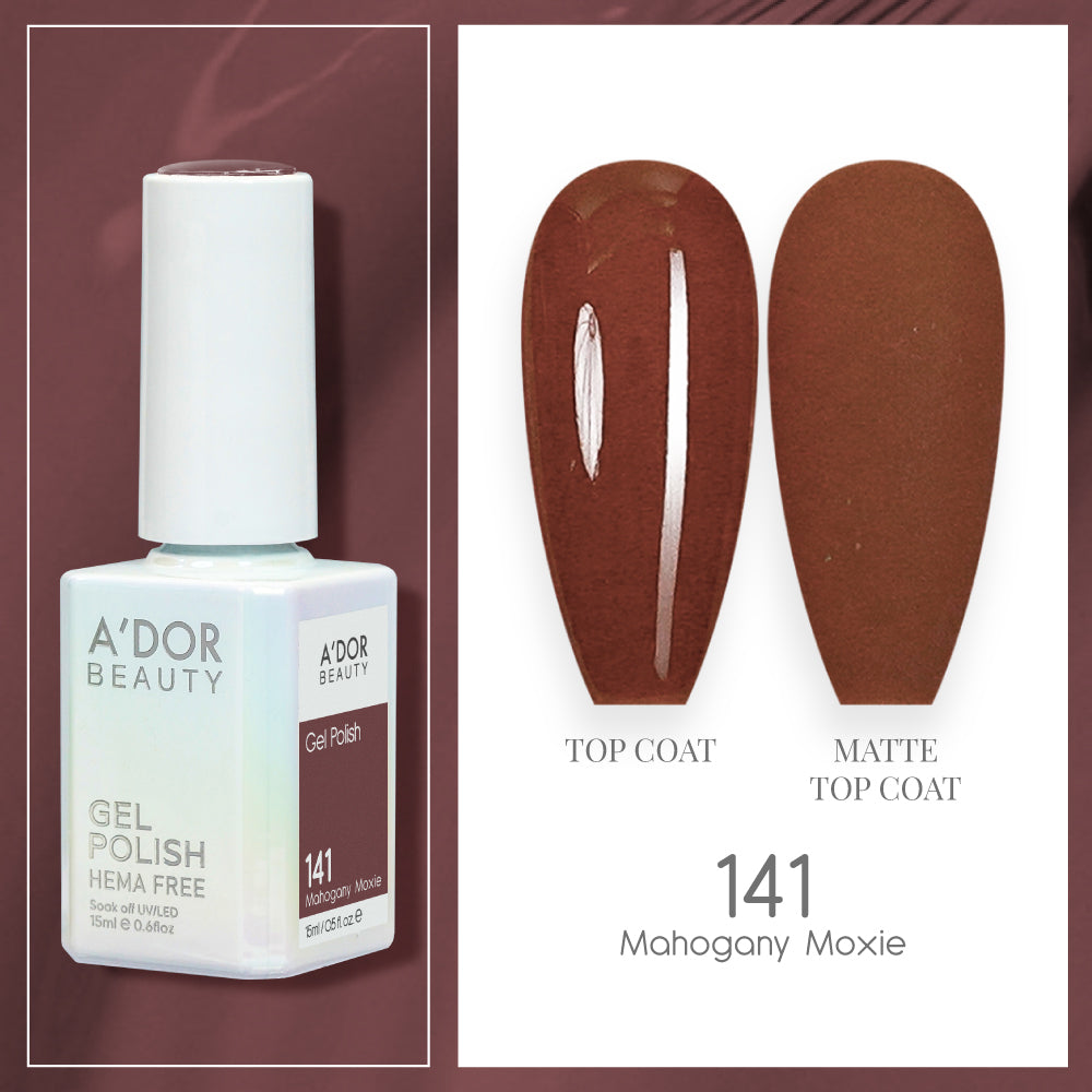 A'DOR HEMA-Free Gel Polish - 141 - Mahogany Moxie - 0.6 oz