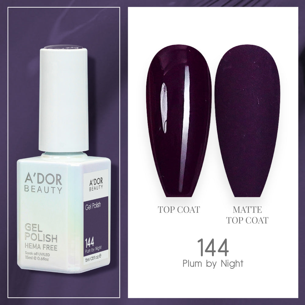 A'DOR HEMA-Free Gel Polish - 144 - Plum By Night - 0.6 oz