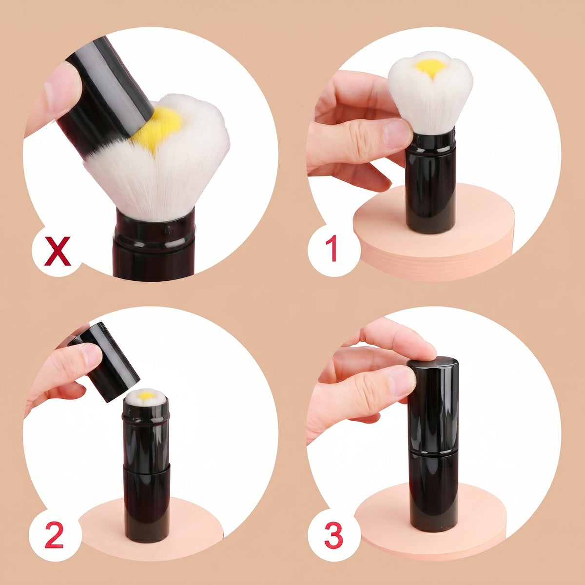 Blossom Dust Brush - White