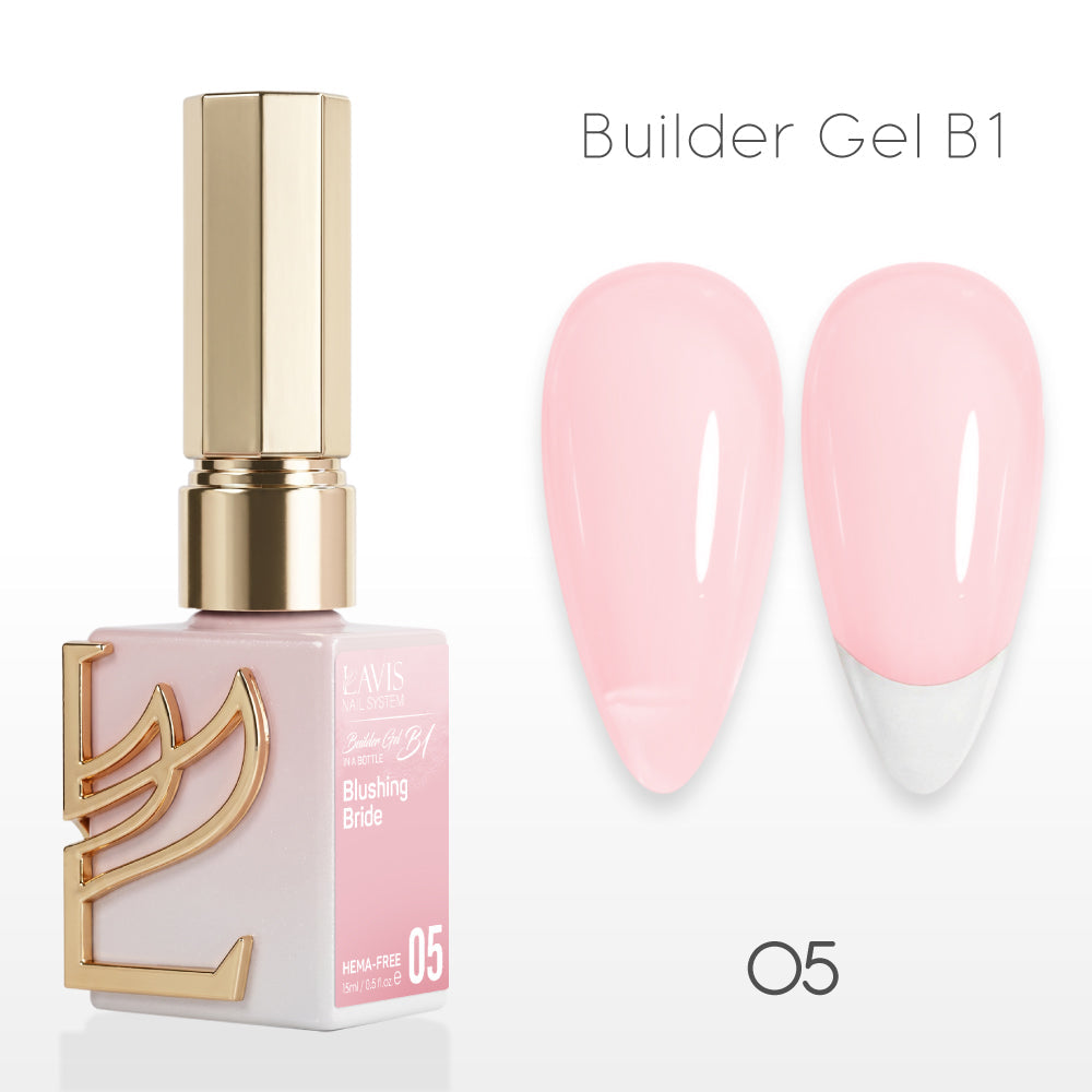 LAVIS Builder Gel In The Bottle - B1-05 Blushing Bride - Gel Polish 0.5oz