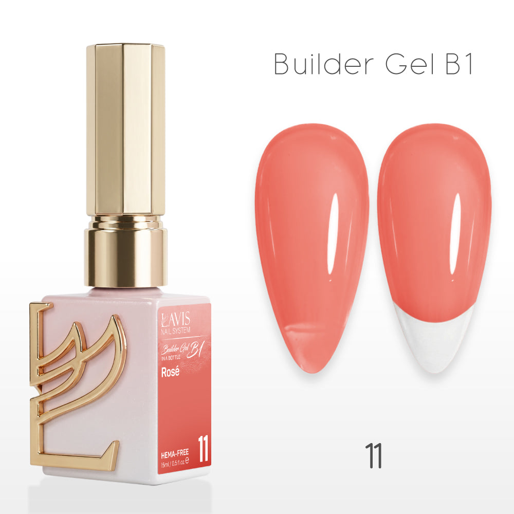 LAVIS Builder Gel In The Bottle - B1-11 Rosé - Gel Polish 0.5oz