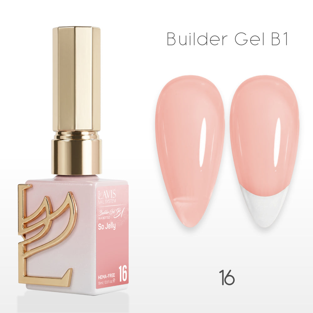 LAVIS Builder Gel In The Bottle - B1-16 So Jelly - Gel Polish 0.5oz