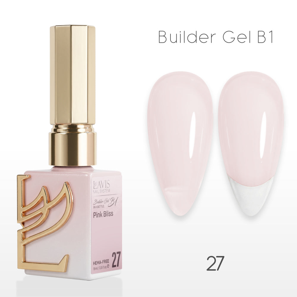 LAVIS Builder Gel In The Bottle - B1-27 Pink Bliss - Gel Polish 0.5oz
