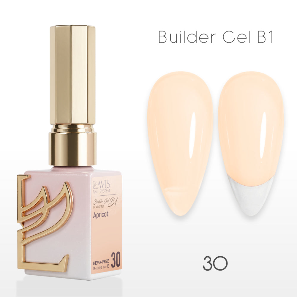 LAVIS Builder Gel In The Bottle - B1-30 Apricot - Gel Polish 0.5oz