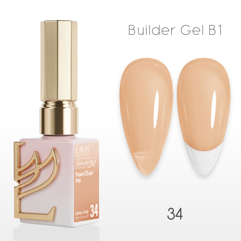 LAVIS Builder Gel In The Bottle - B1-34 Fawn Over Me - Gel Polish 0.5oz