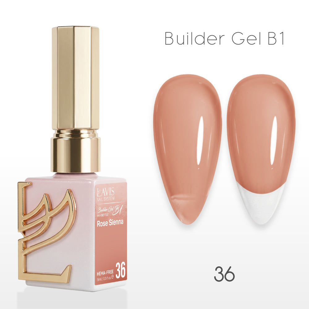 LAVIS Builder Gel In The Bottle - B1-36 Rose Sienna - Gel Polish 0.5oz