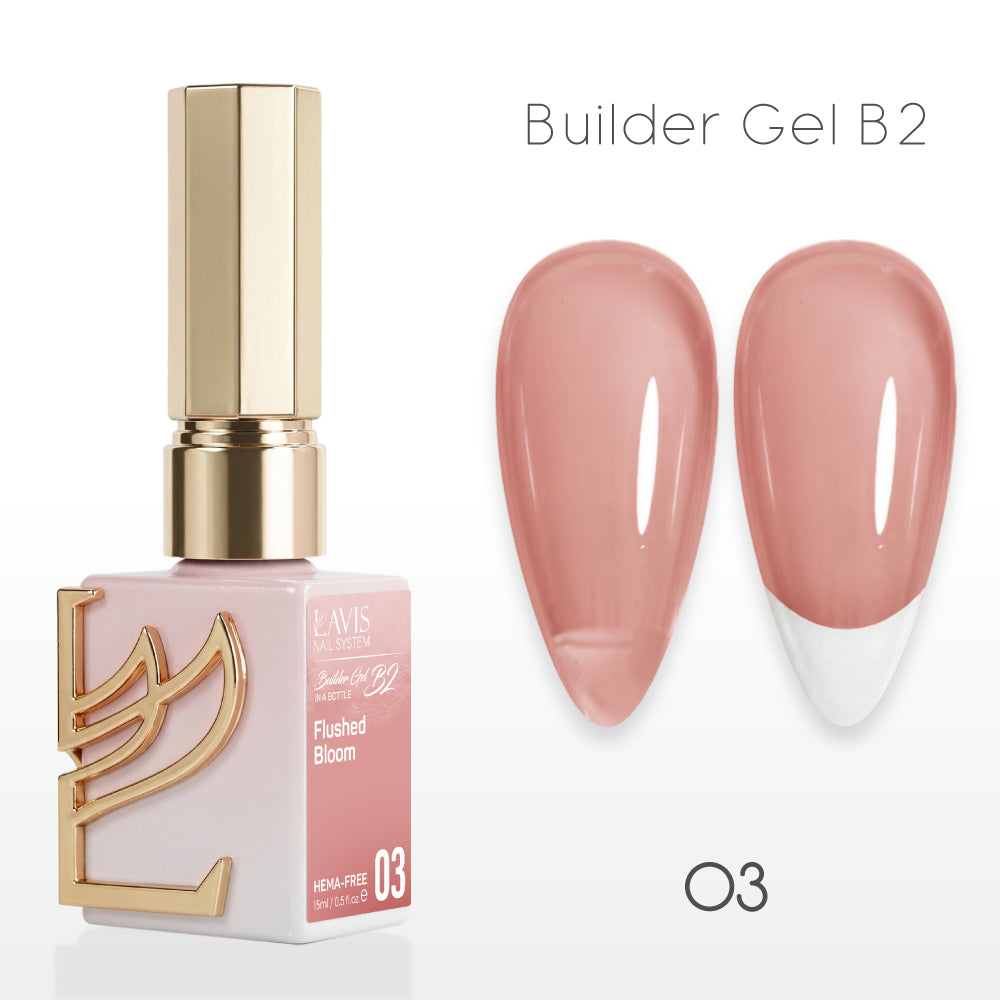 LAVIS Builder Gel In The Bottle - B2-03 Flushed Bloom - Gel Polish 0.5oz