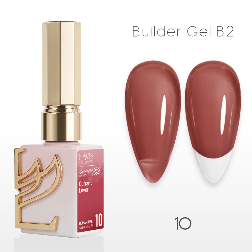 LAVIS Builder Gel In The Bottle - B2-10 Currant Lover - Gel Polish 0.5oz