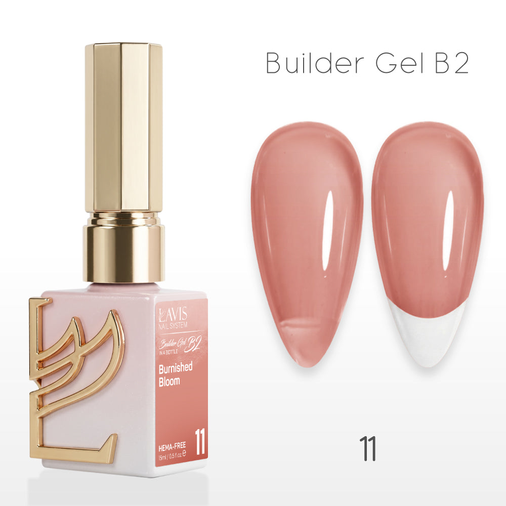 LAVIS Builder Gel In The Bottle - B2-11 Burnished Bloom - Gel Polish 0.5oz