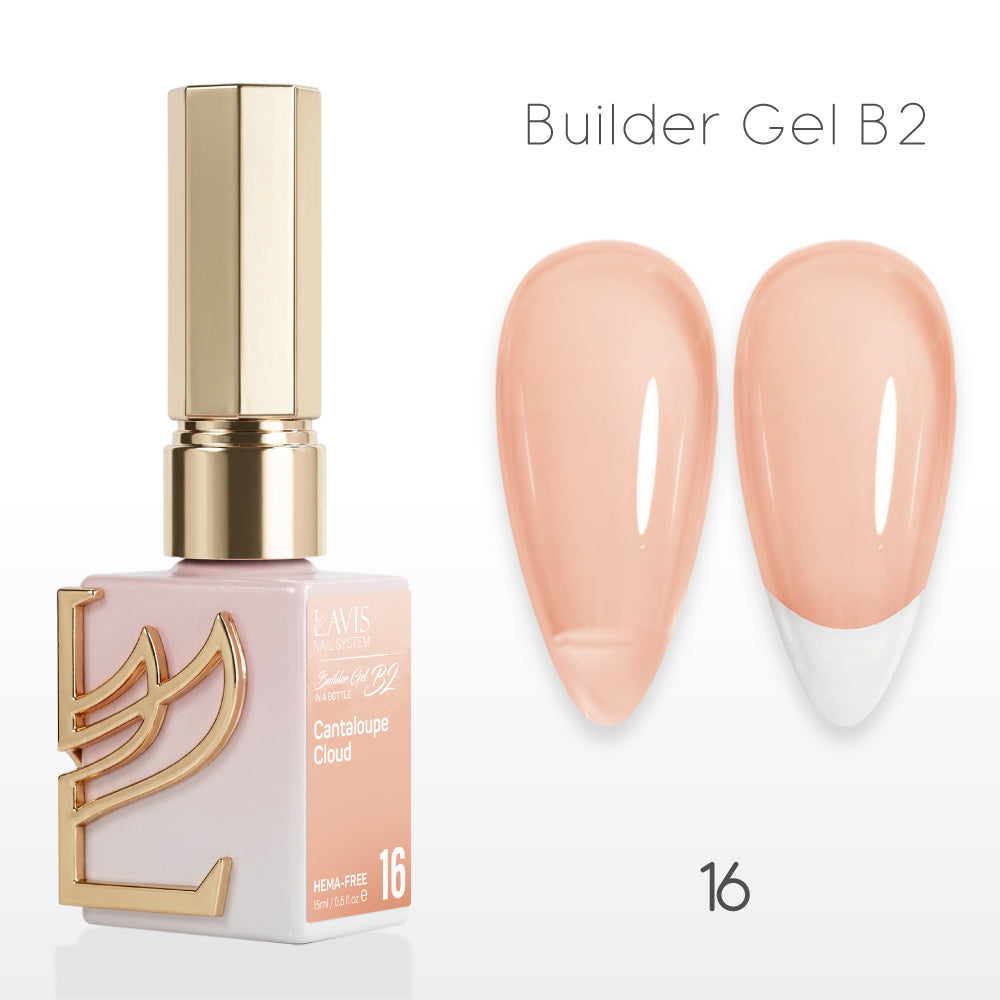 LAVIS Builder Gel In The Bottle - B2-16 Cantaloupe Cloud  - Gel Polish 0.5oz