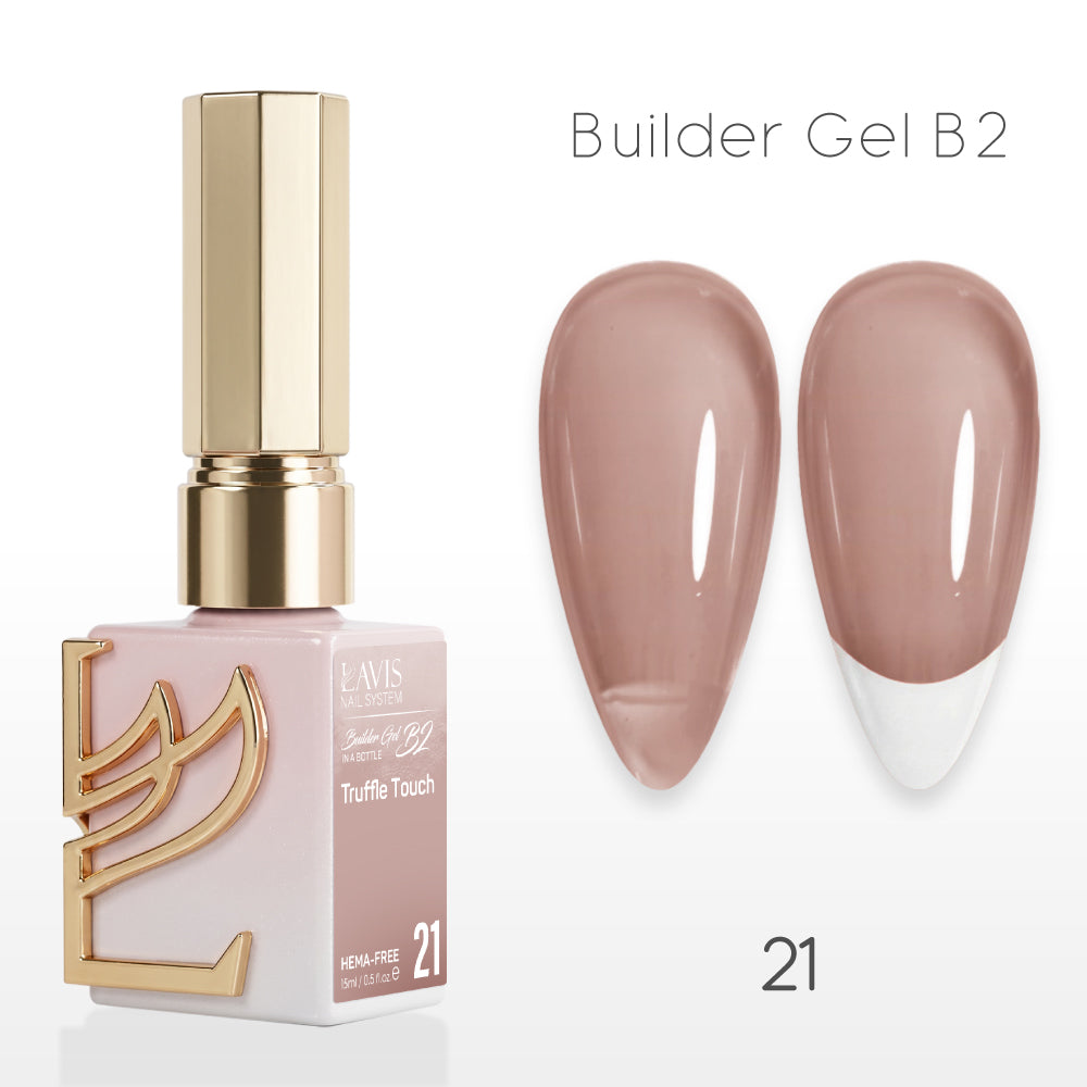 LAVIS Builder Gel In The Bottle - B2-21 Truffle Touch - Gel Polish 0.5oz