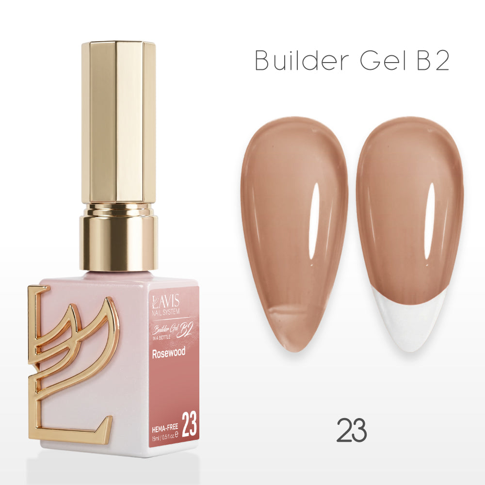 LAVIS Builder Gel In The Bottle - B2-23 Rosewood - Gel Polish 0.5oz
