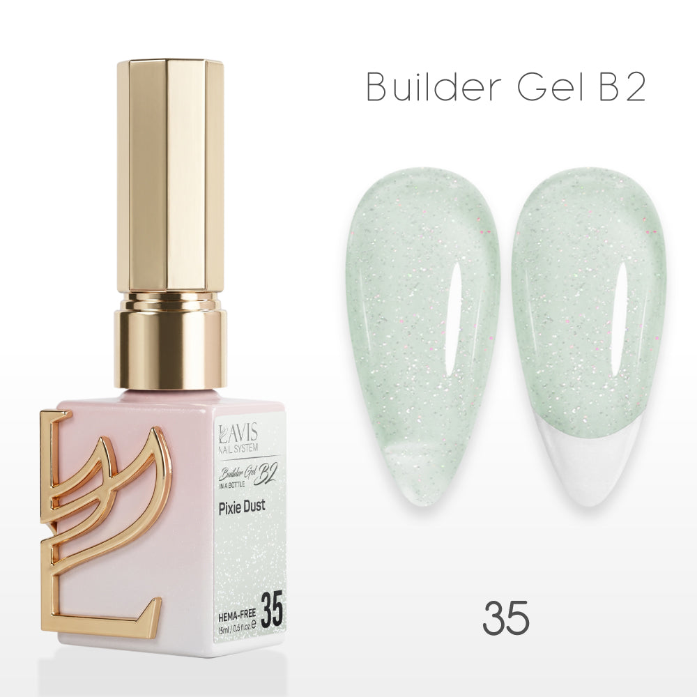 LAVIS Builder Gel In The Bottle - B2-35 Pixie Dust - Gel Polish 0.5oz