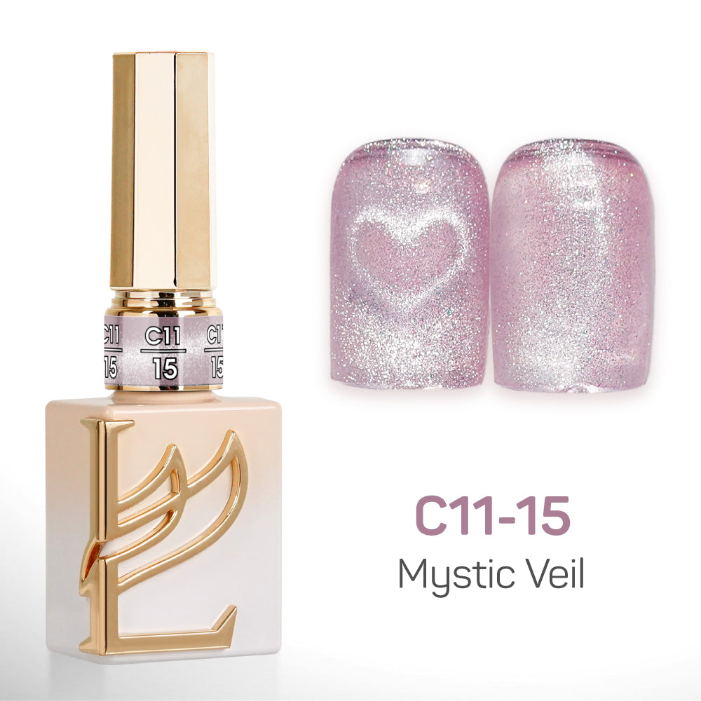 LAVIS Cat Eyes C11 - Set 24 Colors - Gel Polish 0.5 oz - Mystic Veil Collection