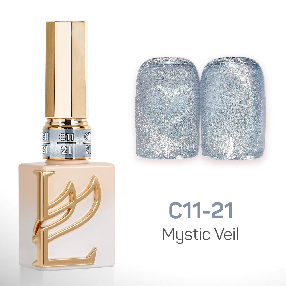 LAVIS Cat Eyes C11 - Set 24 Colors - Gel Polish 0.5 oz - Mystic Veil Collection