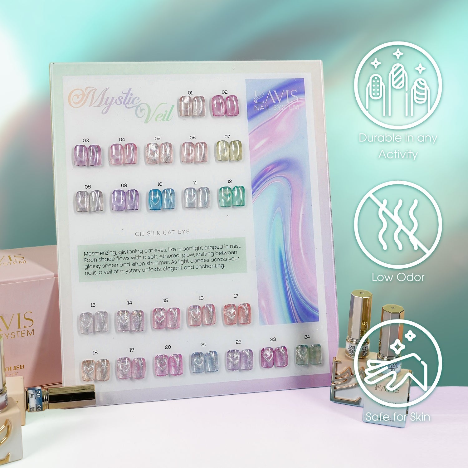 LAVIS Cat Eyes C11 - 17 - Gel Polish 0.5 oz - Mystic Veil Collection