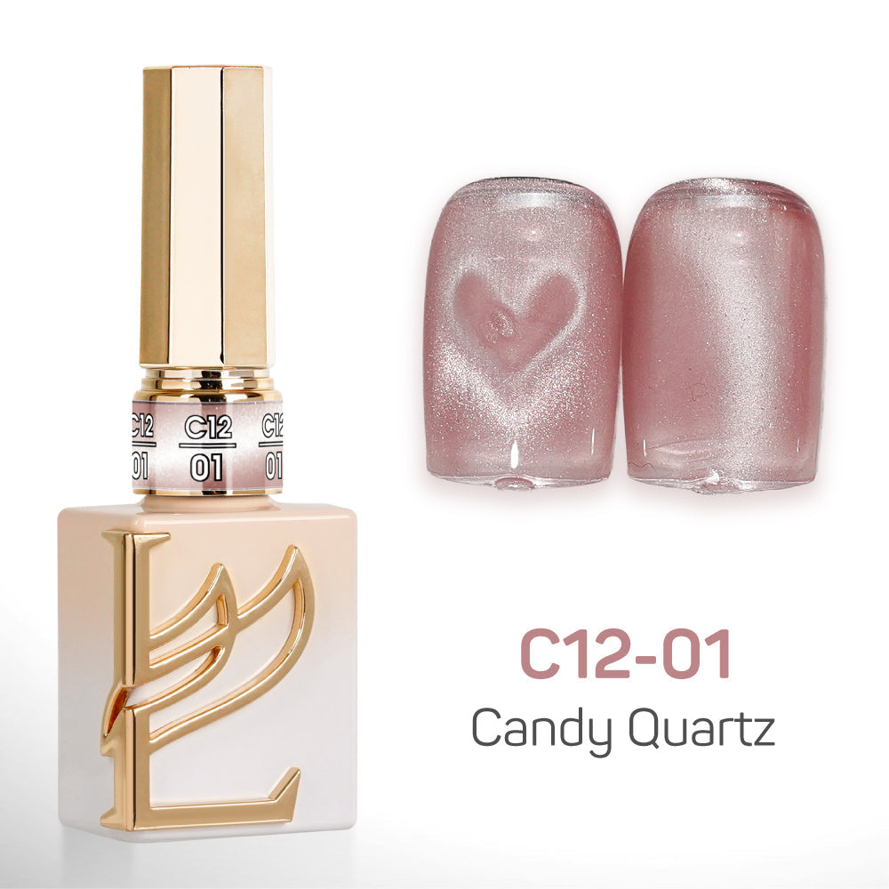 LAVIS Cat Eyes C12 - Set 24 Colors - Gel Polish 0.5 oz - Candy Quartz Collection