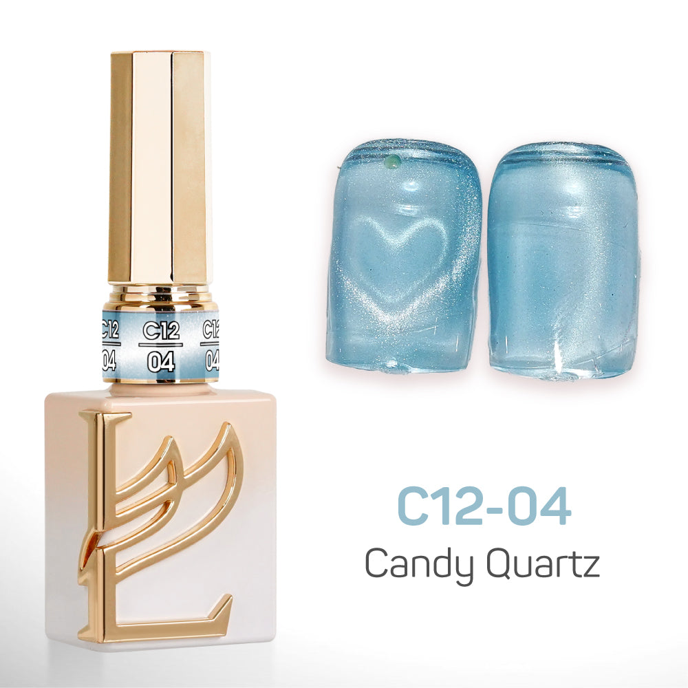 LAVIS Cat Eyes C12 - Set 24 Colors - Gel Polish 0.5 oz - Candy Quartz Collection