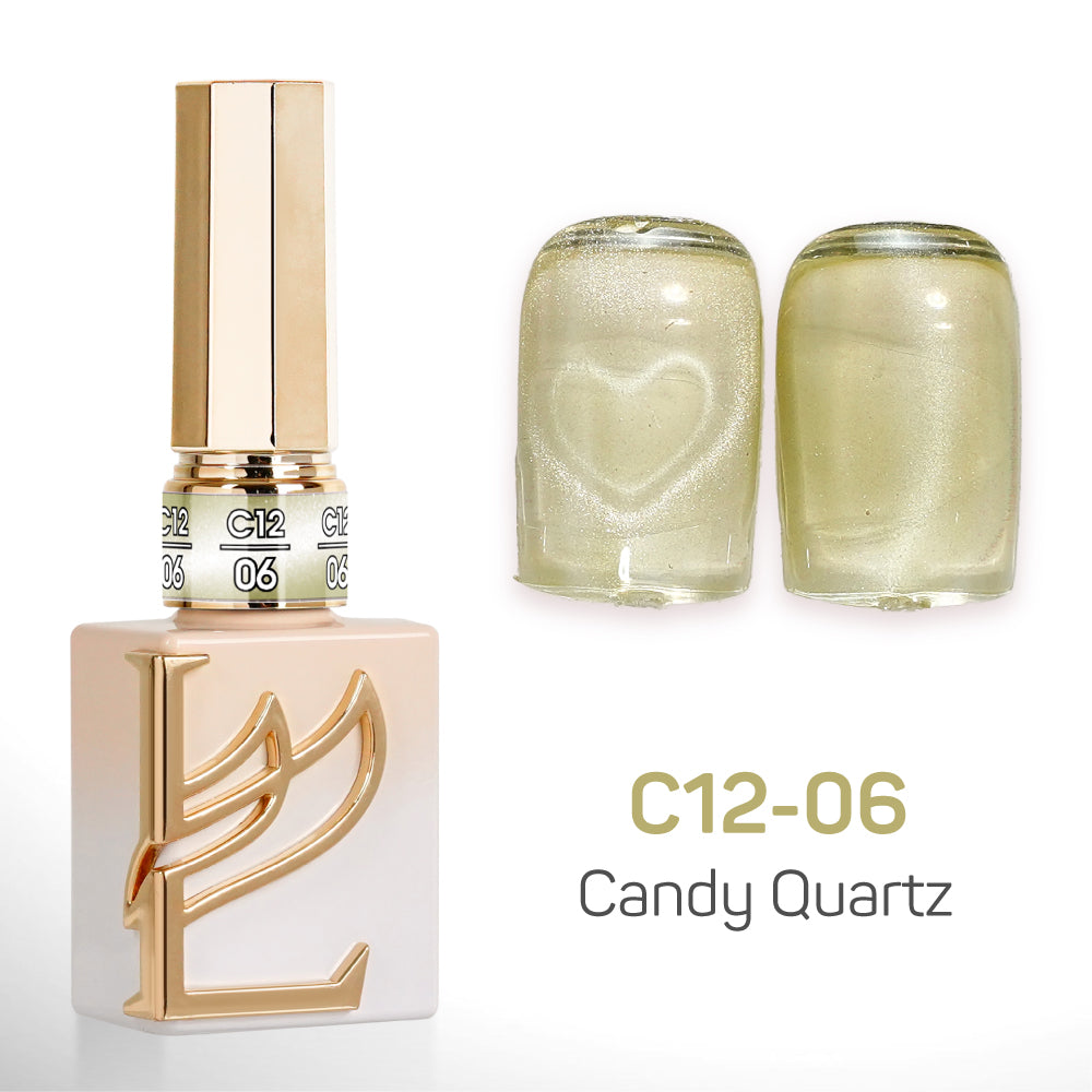 LAVIS Cat Eyes C12 - Set 24 Colors - Gel Polish 0.5 oz - Candy Quartz Collection