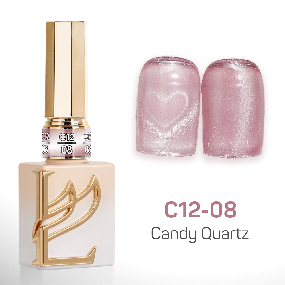 LAVIS Cat Eyes C12 - Set 24 Colors - Gel Polish 0.5 oz - Candy Quartz Collection