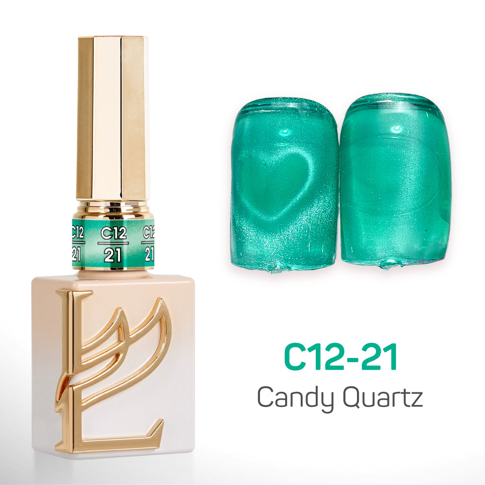 LAVIS Cat Eyes C12 - Set 24 Colors - Gel Polish 0.5 oz - Candy Quartz Collection