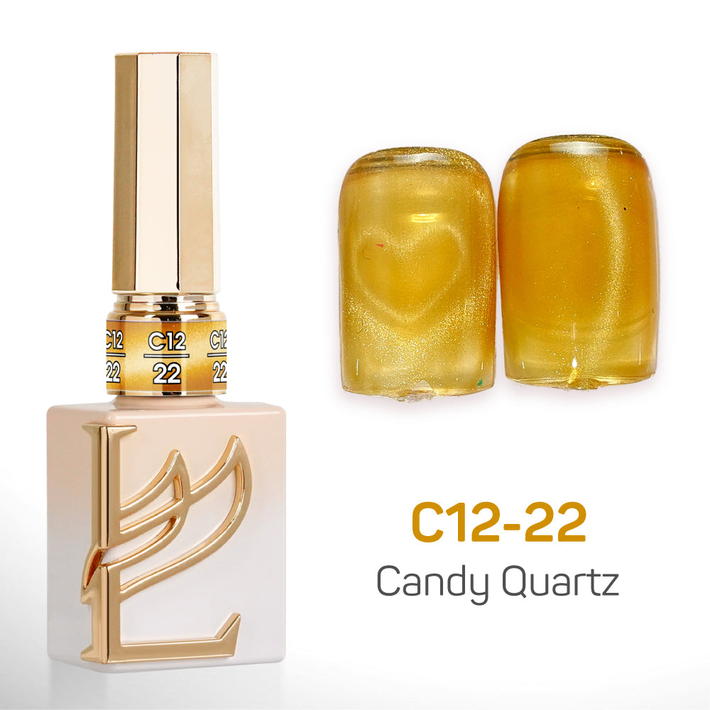 LAVIS Cat Eyes C12 - Set 24 Colors - Gel Polish 0.5 oz - Candy Quartz Collection