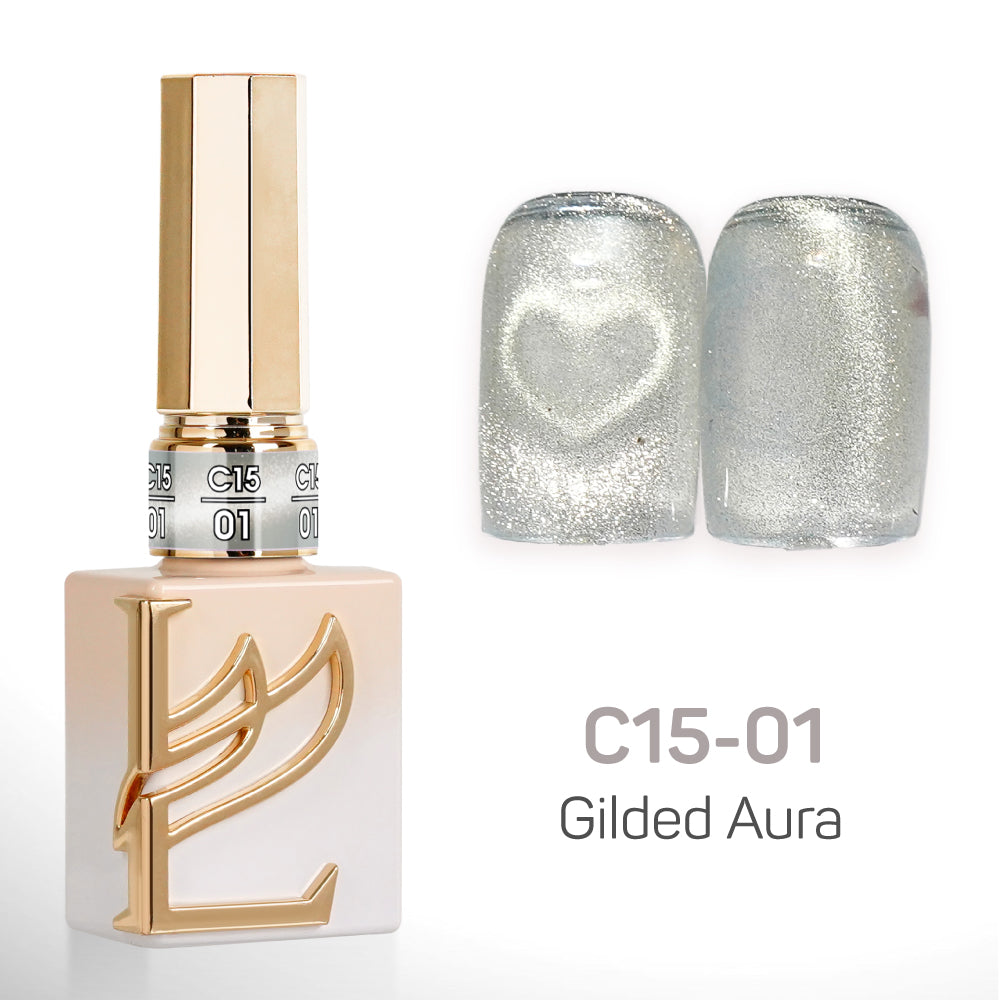 LAVIS Cat Eyes C15 - Set 24 Colors - Gel Polish 0.5 oz - Gilded Aura Collection