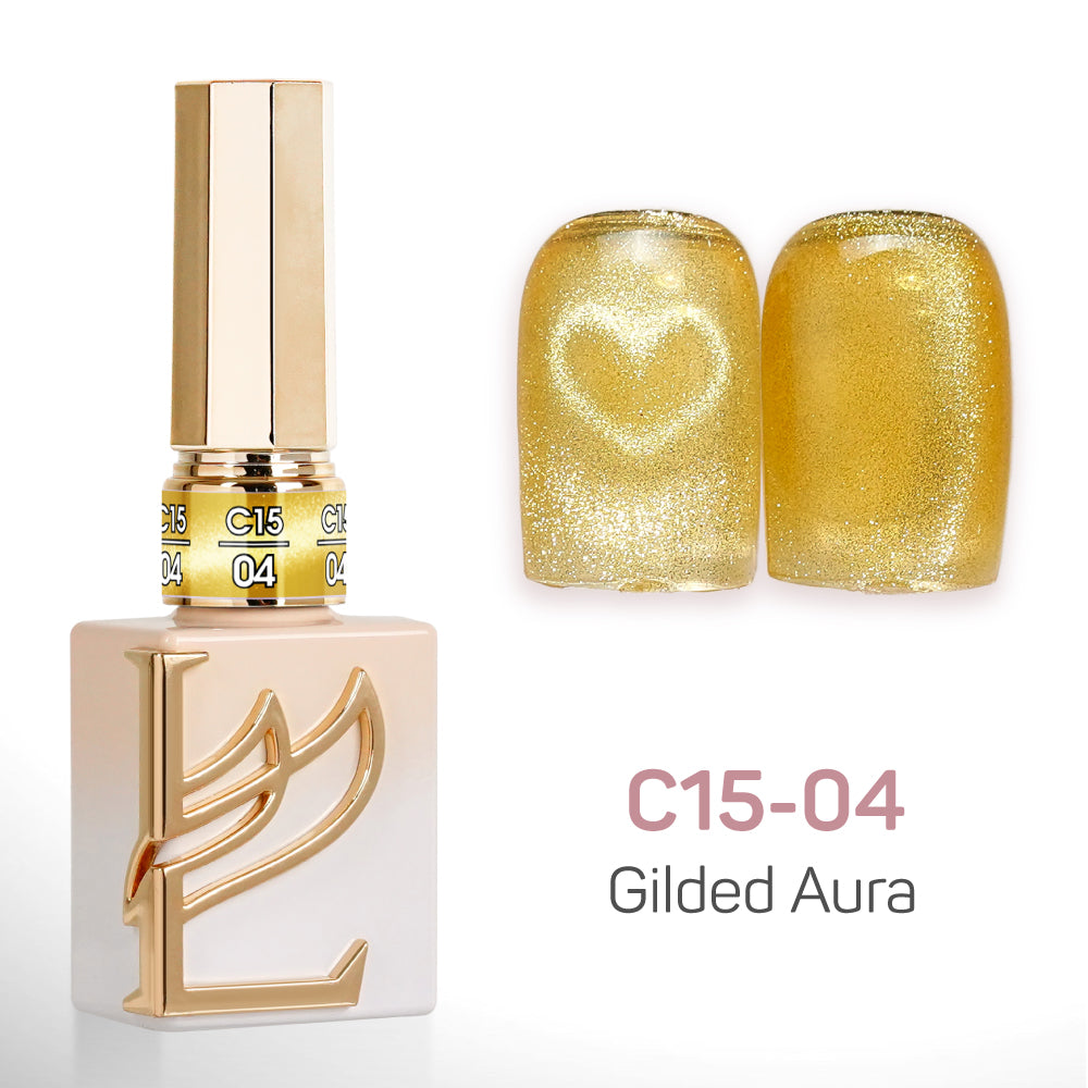 LAVIS Cat Eyes C15 - Set 24 Colors - Gel Polish 0.5 oz - Gilded Aura Collection