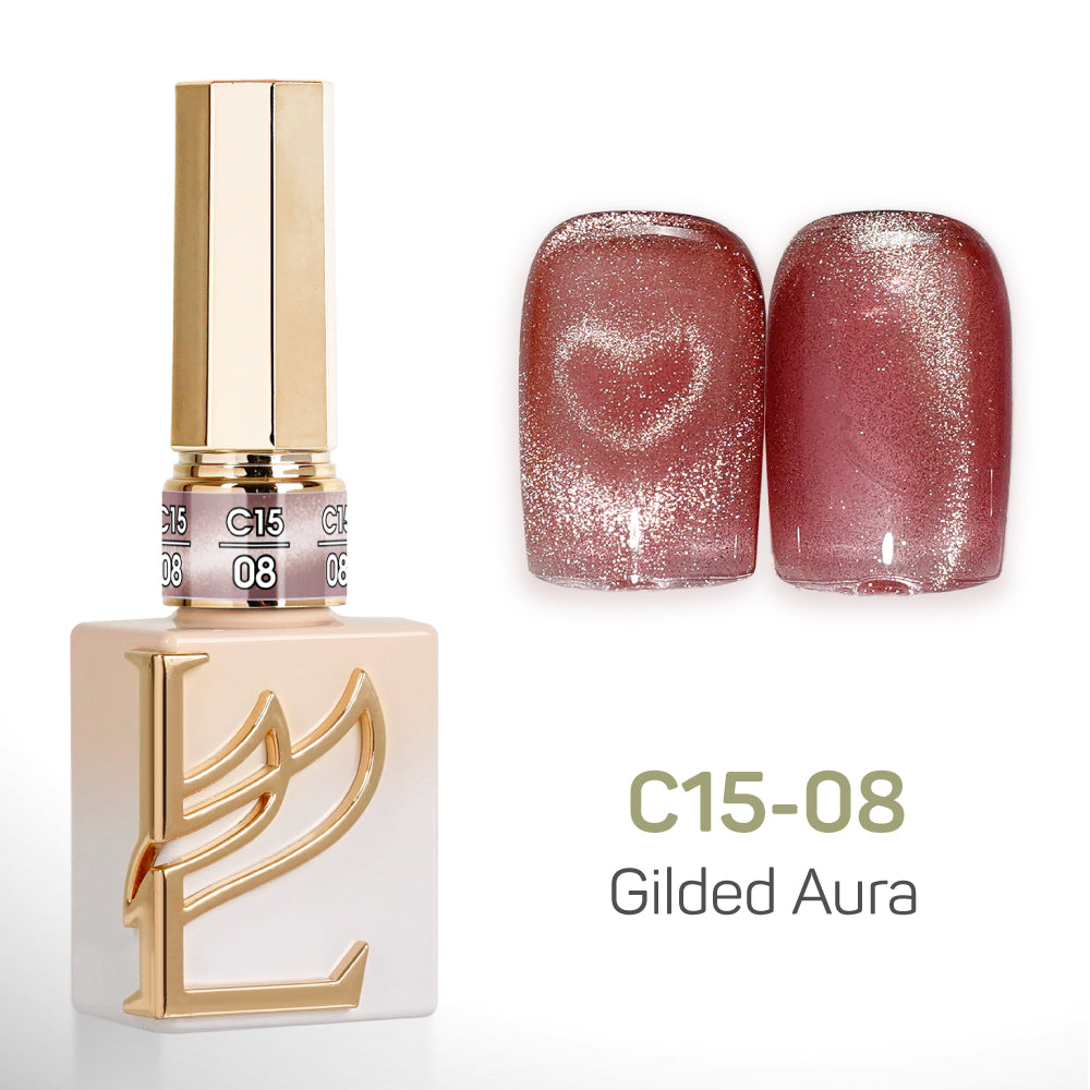 LAVIS Cat Eyes C15 - Set 24 Colors - Gel Polish 0.5 oz - Gilded Aura Collection