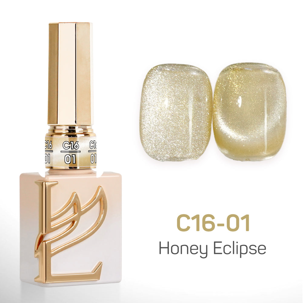LAVIS Cat Eyes C16 - Set 24 Colors - Gel Polish 0.5 oz - Honey Eclipse Collection