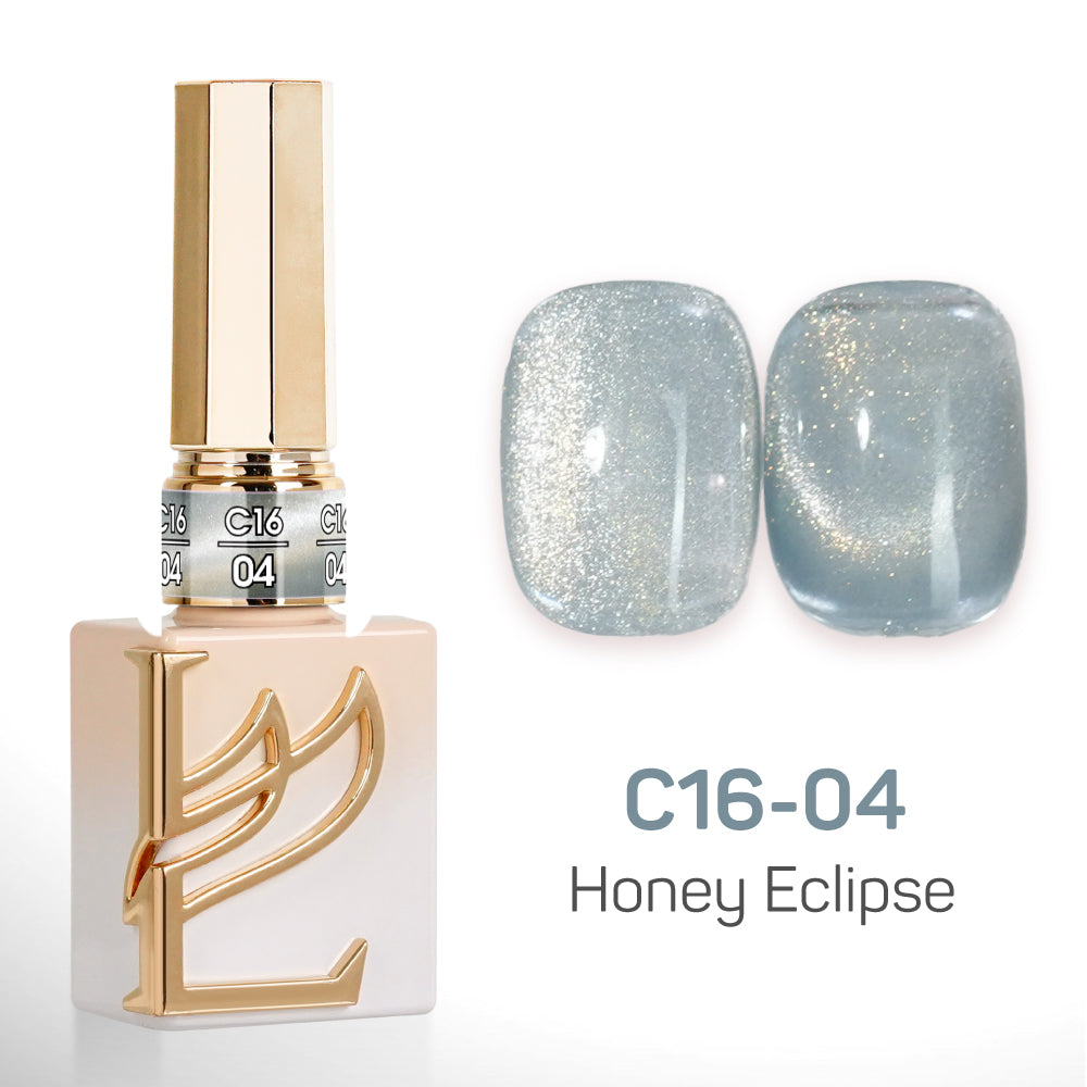 LAVIS Cat Eyes C16 - Set 24 Colors - Gel Polish 0.5 oz - Honey Eclipse Collection
