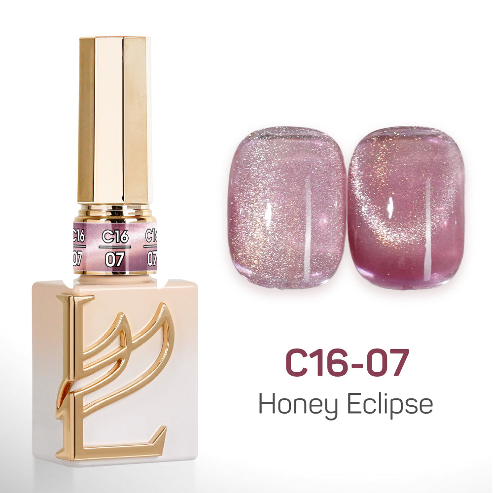 LAVIS Cat Eyes C16 - Set 24 Colors - Gel Polish 0.5 oz - Honey Eclipse Collection