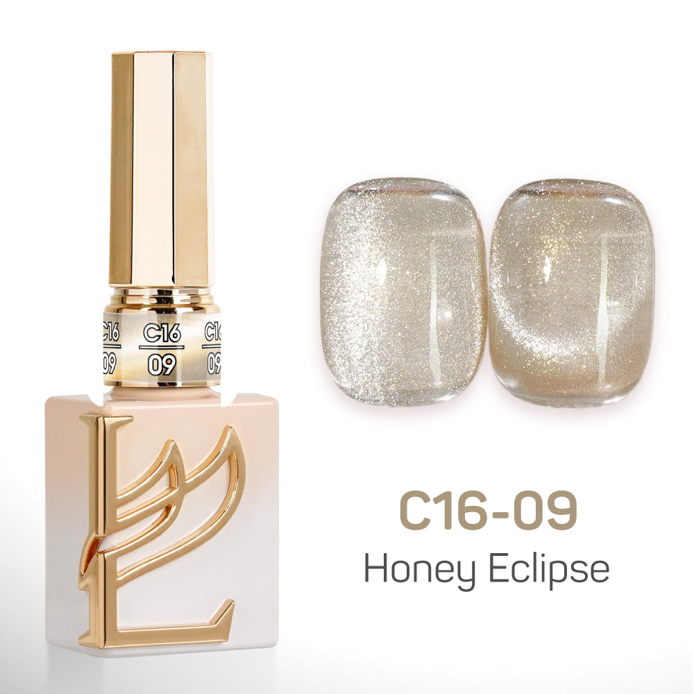 LAVIS Cat Eyes C16 - Set 24 Colors - Gel Polish 0.5 oz - Honey Eclipse Collection