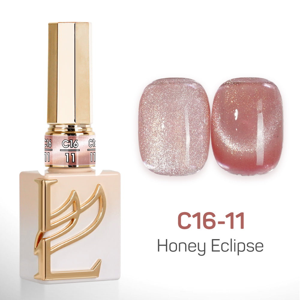 LAVIS Cat Eyes C16 - Set 24 Colors - Gel Polish 0.5 oz - Honey Eclipse Collection
