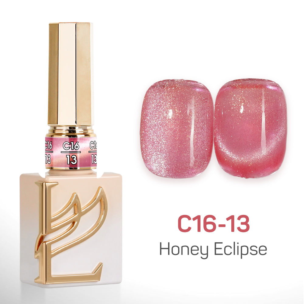 LAVIS Cat Eyes C16 - Set 24 Colors - Gel Polish 0.5 oz - Honey Eclipse Collection