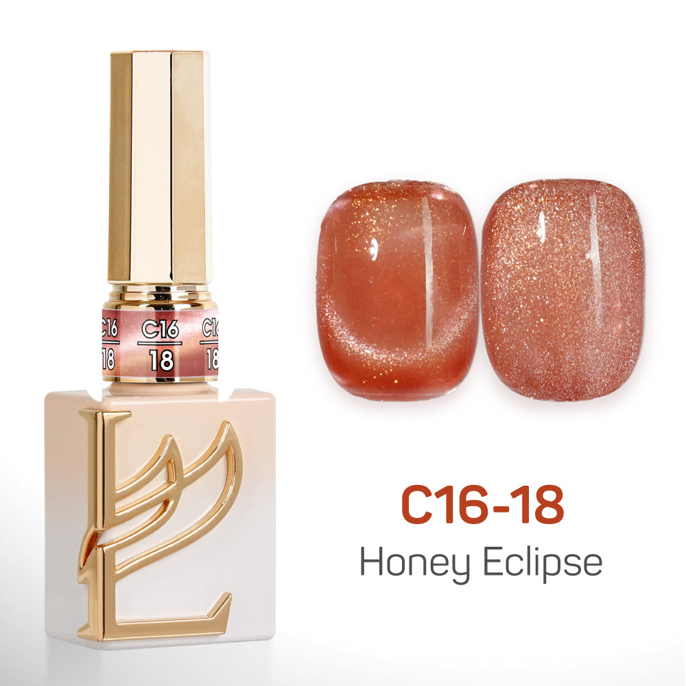 LAVIS Cat Eyes C16 - Set 24 Colors - Gel Polish 0.5 oz - Honey Eclipse Collection