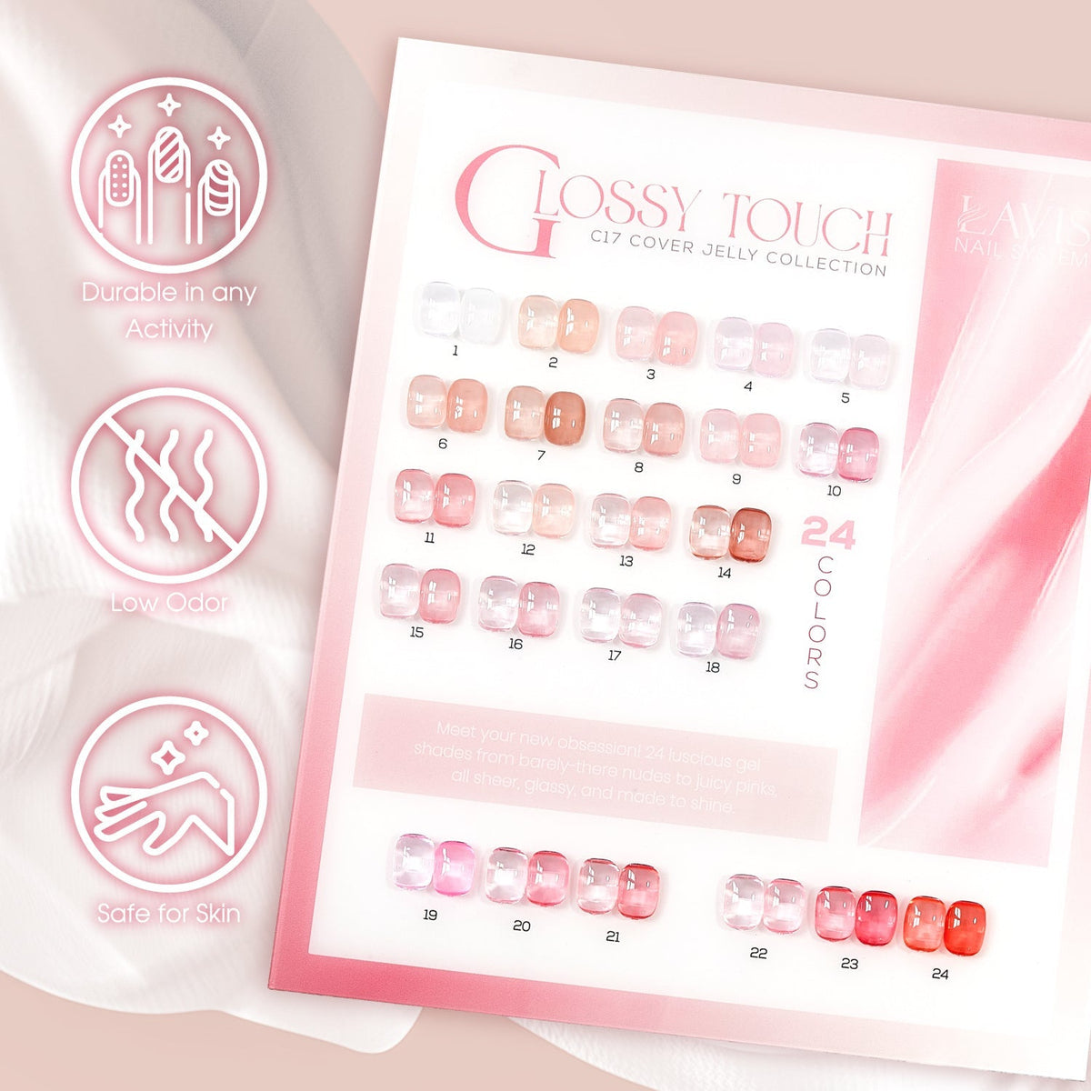 LAVIS C17 - Gel Polish 0.5 oz - Glossy Touch Collection