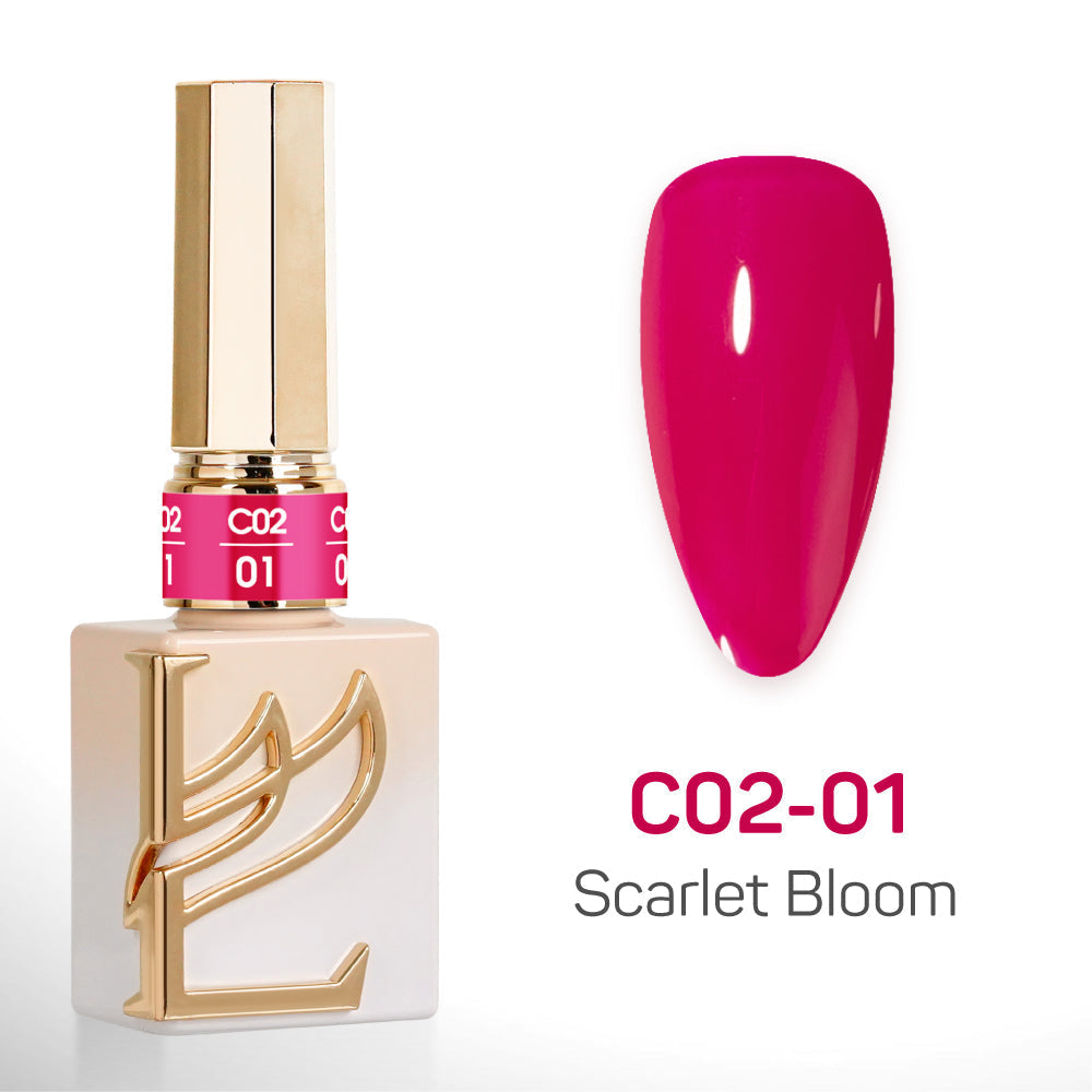 LAVIS C02 - Set 24 Color - Gel Polish 0.5 oz - Scarlet Bloom Collection
