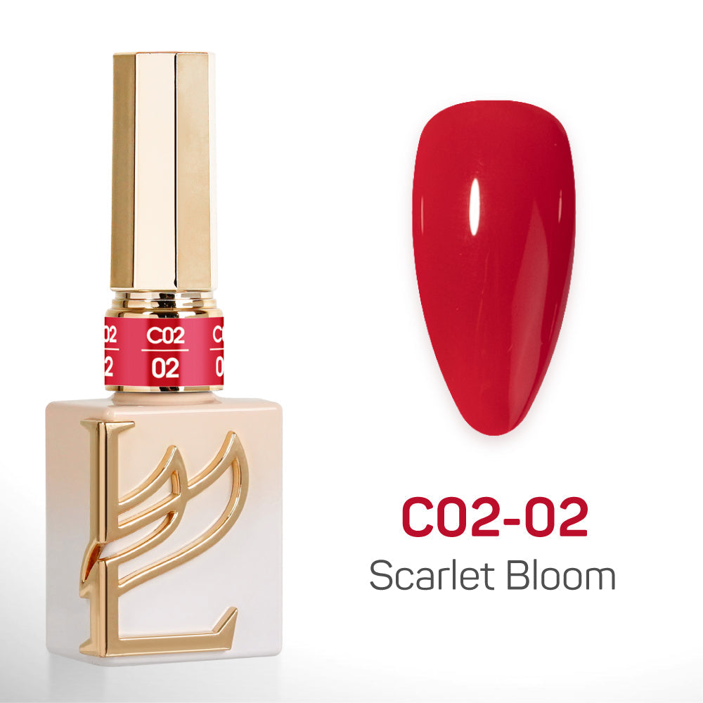 LAVIS C02 - Set 24 Color - Gel Polish 0.5 oz - Scarlet Bloom Collection