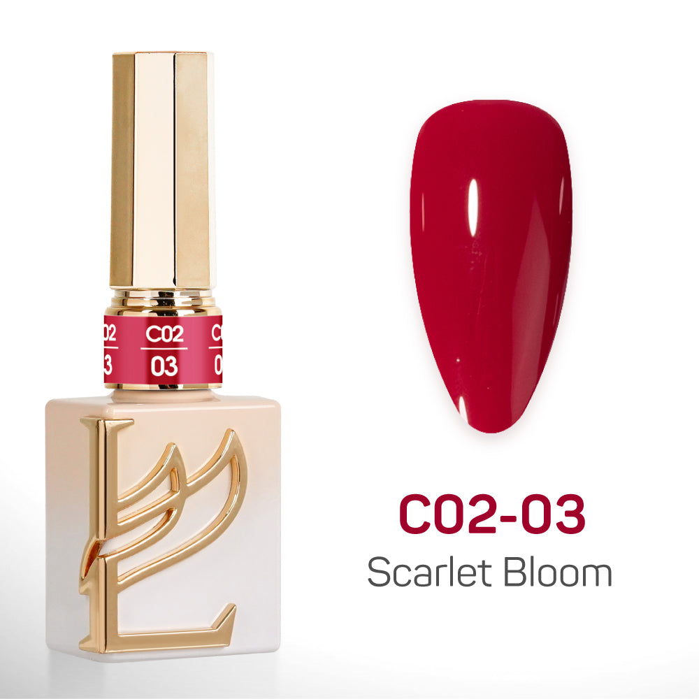 LAVIS C02 - Set 24 Color - Gel Polish 0.5 oz - Scarlet Bloom Collection