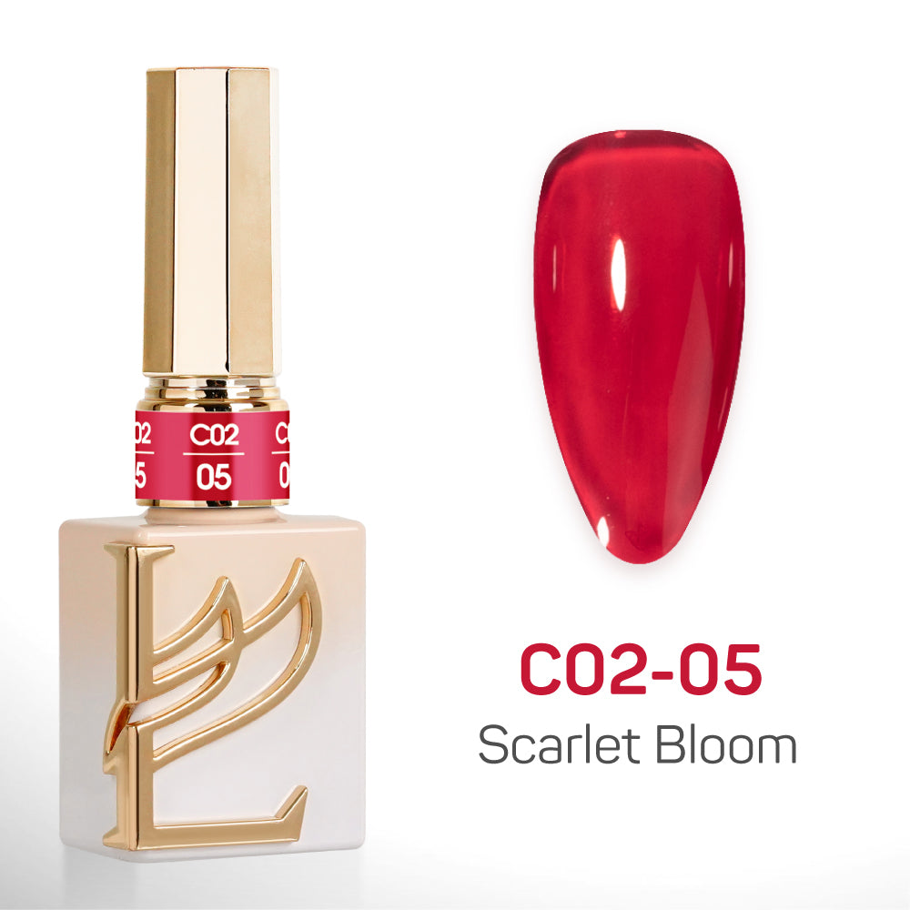 LAVIS C02 - Set 24 Color - Gel Polish 0.5 oz - Scarlet Bloom Collection