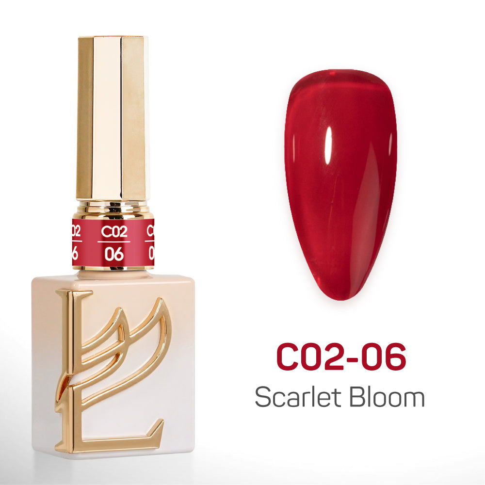 LAVIS C02 - Set 24 Color - Gel Polish 0.5 oz - Scarlet Bloom Collection