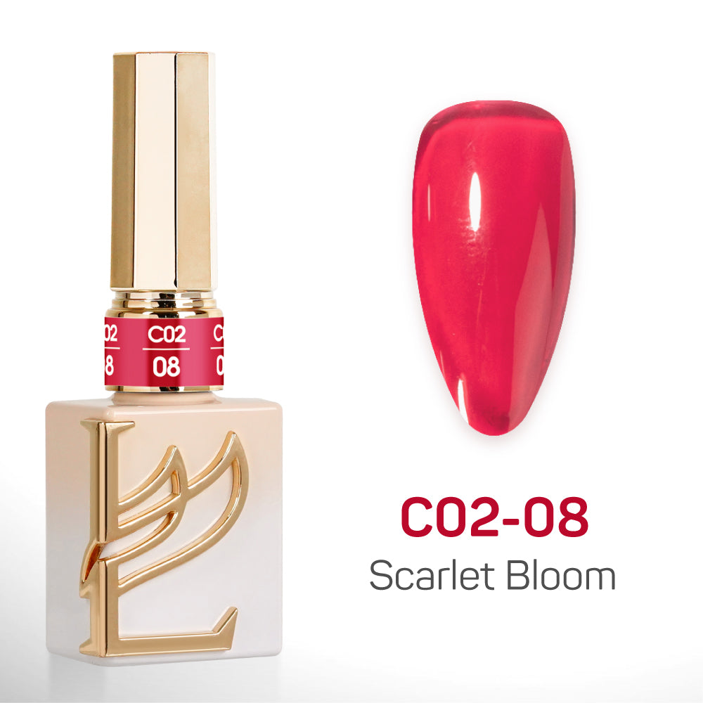 LAVIS C02 - Set 24 Color - Gel Polish 0.5 oz - Scarlet Bloom Collection