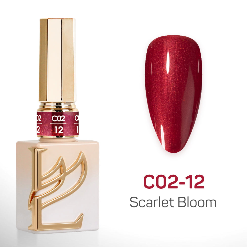 LAVIS C02 - Set 24 Color - Gel Polish 0.5 oz - Scarlet Bloom Collection