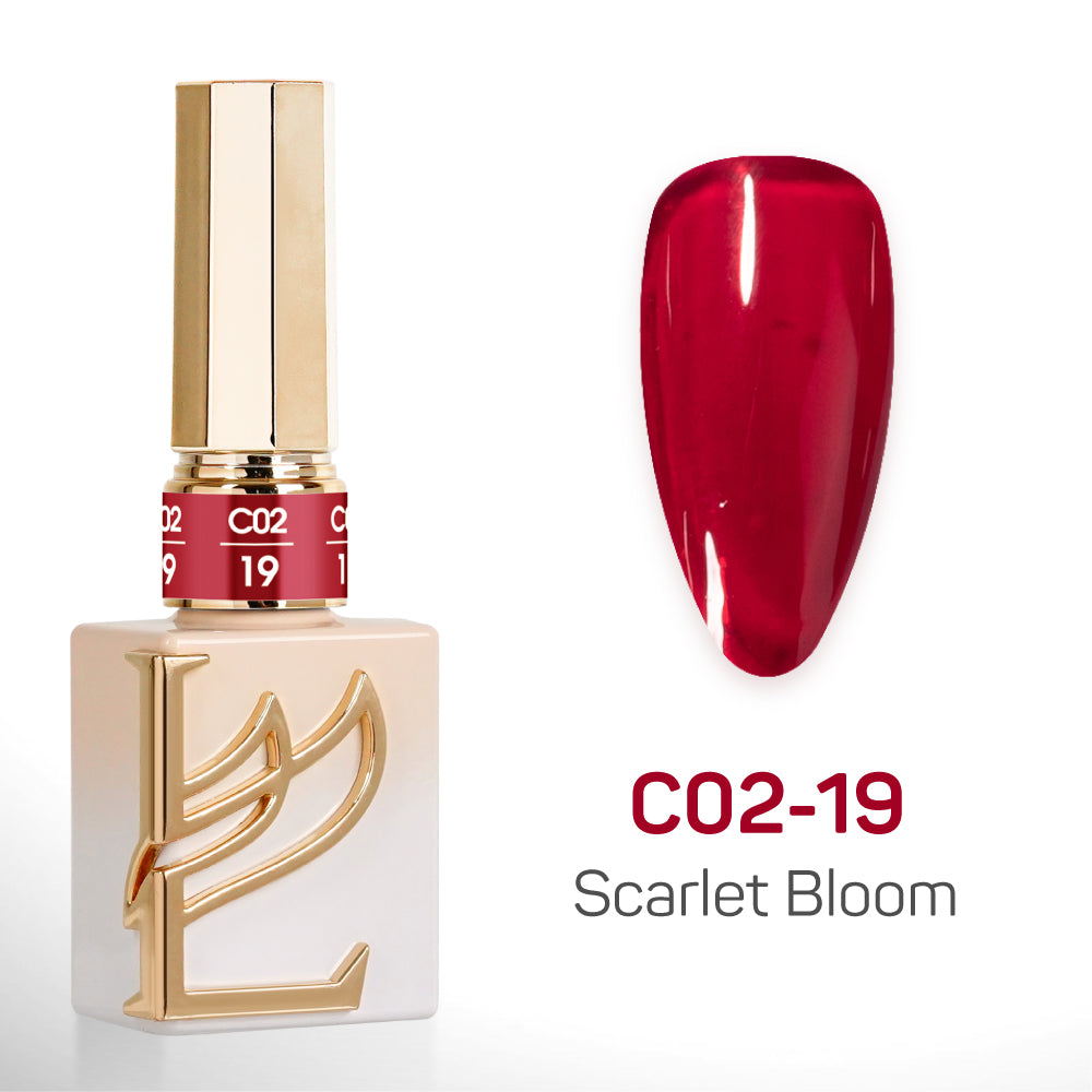LAVIS C02 - Set 24 Color - Gel Polish 0.5 oz - Scarlet Bloom Collection
