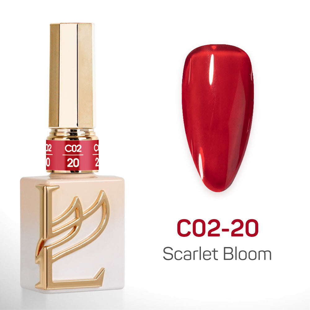 LAVIS C02 - Set 24 Color - Gel Polish 0.5 oz - Scarlet Bloom Collection