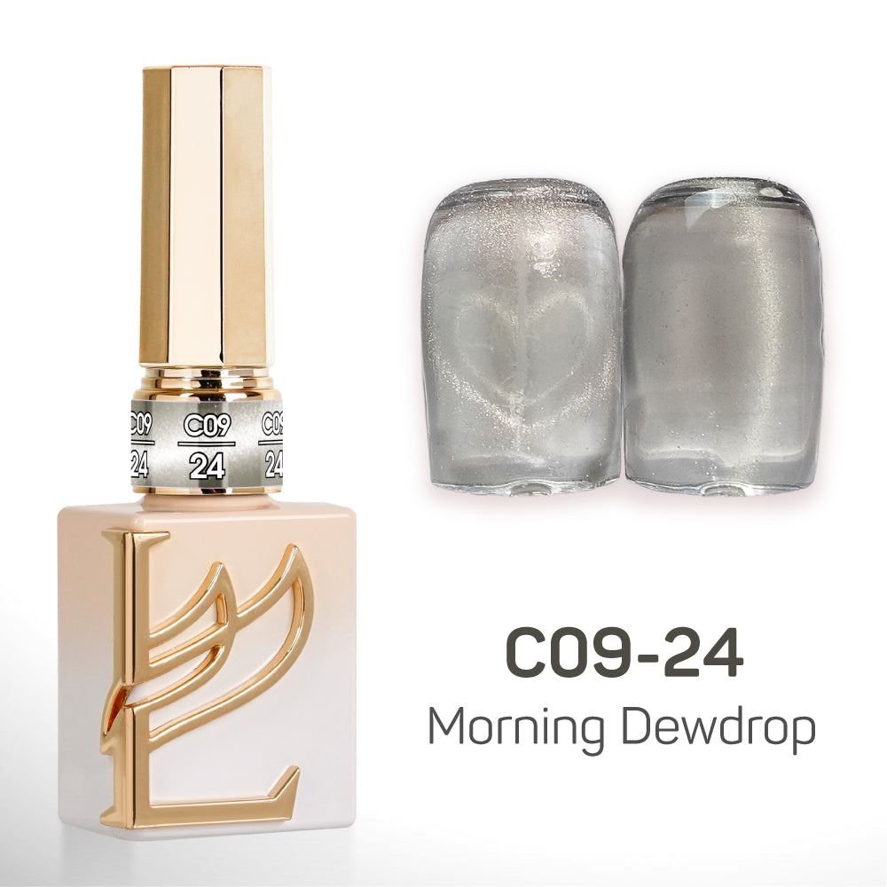 LAVIS Cat Eyes C09 - Set 24 Colors - Gel Polish 0.5 oz - Morning Dewdrop Collection