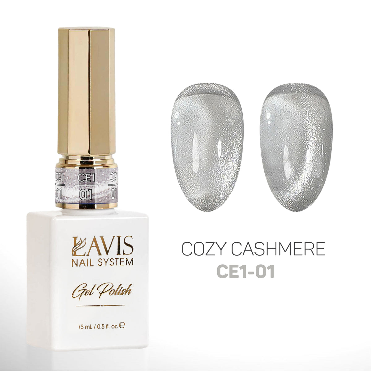 LAVIS Cat Eye gel polish CE1-01 bottle from Cozy Cashmere Collection